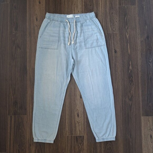 💙 RE Generation Denim Joggers With Pockets Jasmine Cotton Rayon - Picture 1 of 9